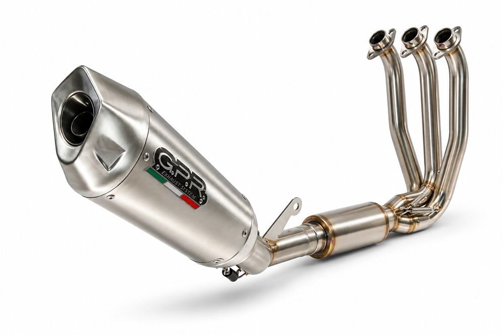 GPR escape compatível com Cf Moto 675SR-R 2024-2027, GP-Revo Titanium, Escape completo, não legal para países da UE, com db killer removível 