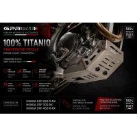 GPR TECH compatível com Honda Crf 250 R/RX 2022/2024 Placa antiderrapante de titânio 