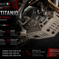 GPR TECH compatível com Honda Crf 250 R/RX 2022/2024 Placa antiderrapante de titânio 
