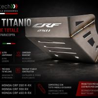GPR TECH compatível com Honda Crf 250 R/RX 2022/2024 Placa antiderrapante de titânio 