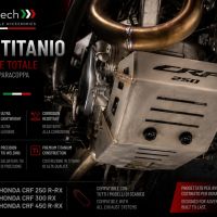 GPR TECH compatível com Honda Crf 250 R/RX 2022/2024 Placa antiderrapante de titânio 