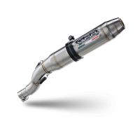 Escape compatível com Aprilia Dorsoduro 900 2017-2020, Deeptone Inox, Escapamento racing, duplo silencioso, com tubos de conexão, artigo sem homologação 