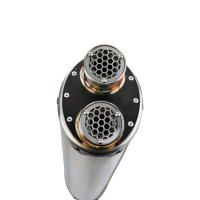 Escape compatível com Kove 800X 2024-2026,Dual Inox,Sistema de escapamento de corrida incluindo tubo de ligação específico com dbkiller 