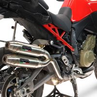 GPR escape compatível com Ducati Multistrada V4 - V4S 2025-2026, Deeptone Duplex, Par de silenciosos de escape homologadas, com db killer removível e tubos de ligação específicos 