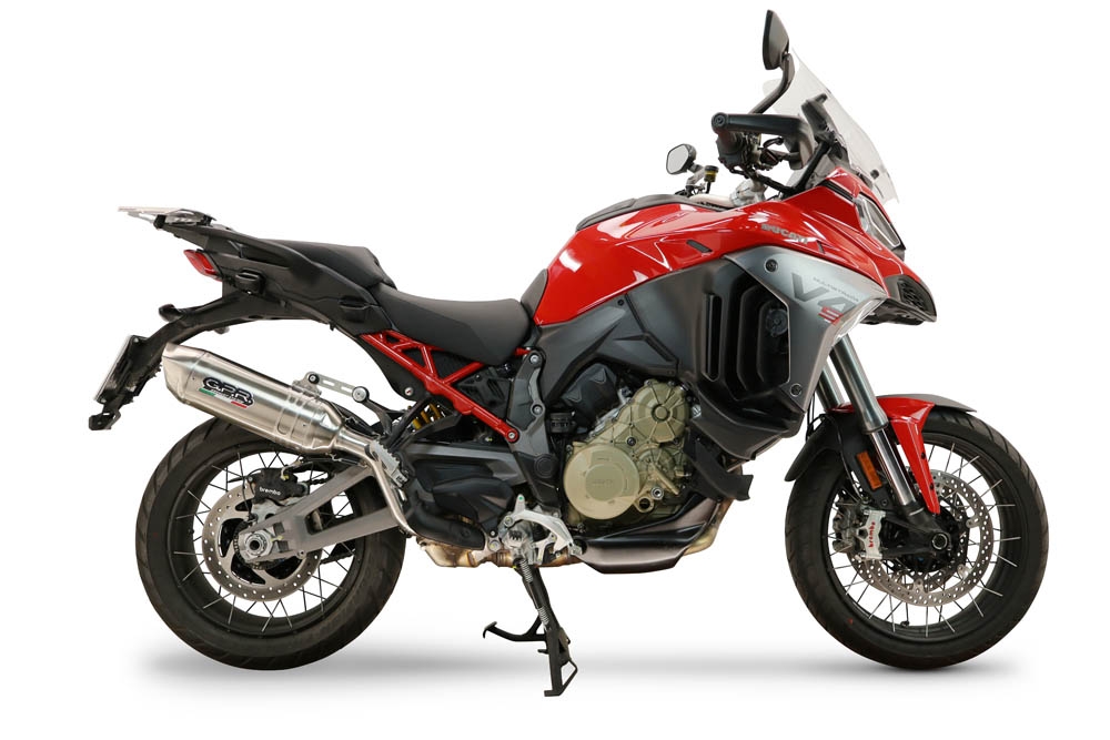 GPR escape compatível com Ducati Multistrada V4 - V4S 2025-2026, Furore-X Inox, Escape legal, homologado, silenciador com db killer removível e tubo de ligação específico 