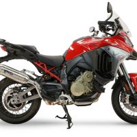 GPR escape compatível com Ducati Multistrada V4 - V4S 2025-2026, Furore-X Inox, Escape legal, homologado, silenciador com db killer removível e tubo de ligação específico 