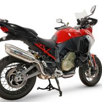 GPR escape compatível com Ducati Multistrada V4 - V4S 2025-2026, Furore-X Inox, Escape legal, homologado, silenciador com db killer removível e tubo de ligação específico 