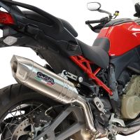GPR escape compatível com Ducati Multistrada V4 - V4S 2025-2026, Furore-X Inox, Escape legal, homologado, silenciador com db killer removível e tubo de ligação específico 