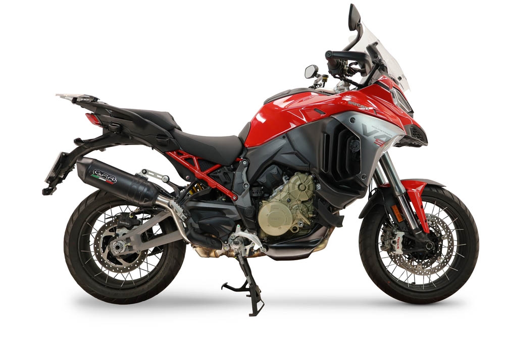 GPR escape compatível com Ducati Multistrada V4 - V4S 2025-2026, Furore-X Titanio Nero, Escape legal, homologado, silenciador com db killer removível e tubo de ligação específico 