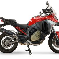 GPR escape compatível com Ducati Multistrada V4 - V4S 2025-2026, Furore-X Titanio Nero, Escape legal, homologado, silenciador com db killer removível e tubo de ligação específico 