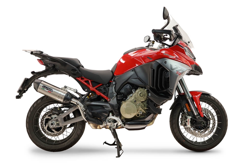 GPR escape compatível com Ducati Multistrada V4 - V4S 2025-2026, Furore-X Titanio, Escape legal, homologado, silenciador com db killer removível e tubo de ligação específico 