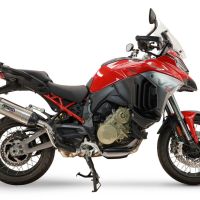 GPR escape compatível com Ducati Multistrada V4 - V4S 2025-2026, Furore-X Titanio, Escape legal, homologado, silenciador com db killer removível e tubo de ligação específico 