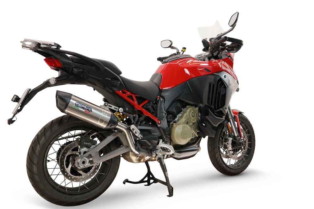 GPR escape compatível com Ducati Multistrada V4 - V4S 2025-2026, Furore-X Titanio, Escape legal, homologado, silenciador com db killer removível e tubo de ligação específico 