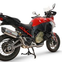 GPR escape compatível com Ducati Multistrada V4 - V4S 2025-2026, Furore-X Titanio, Escape legal, homologado, silenciador com db killer removível e tubo de ligação específico 