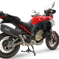 GPR escape compatível com Ducati Multistrada V4 - V4S 2025-2026, Hyper Sonic Black Titanium, Escape legal, homologado, silenciador com db killer removível e tubo de ligação específico 