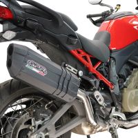 GPR escape compatível com Ducati Multistrada V4 - V4S 2025-2026, Hyper Sonic Black Titanium, Escape legal, homologado, silenciador com db killer removível e tubo de ligação específico 