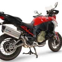 GPR escape compatível com Ducati Multistrada V4 - V4S 2025-2026, Hyper Sonic Titanium, Escape legal, homologado, silenciador com db killer removível e tubo de ligação específico 