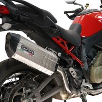 GPR escape compatível com Ducati Multistrada V4 - V4S 2025-2026, Hyper Sonic Titanium, Escape legal, homologado, silenciador com db killer removível e tubo de ligação específico 