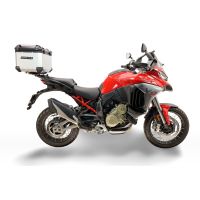 Top case maletas GPR TECH compatível com Ducati Multistrada V4 - V4S 2025/2026 Top Case Alpi-Tech em alumínio, cor prata com placa específica incluída Capacidade Litros 35