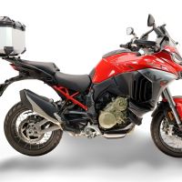 Top case maletas GPR TECH compatível com Ducati Multistrada V4 - V4S 2025/2026 Top Case Alpi-Tech em alumínio, cor prata com placa específica incluída Capacidade Litros 35