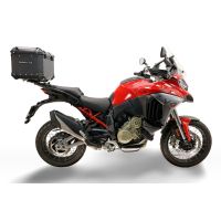 Top case maletas GPR TECH compatível com Ducati Multistrada V4 - V4S 2025/2026 Top Case Alpi-Tech em alumínio, cor preta com placa específica incluída Capacidade Litros 35