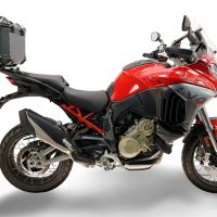 Top case maletas GPR TECH compatível com Ducati Multistrada V4 - V4S 2025/2026 Top Case Alpi-Tech em alumínio, cor preta com placa específica incluída Capacidade Litros 35