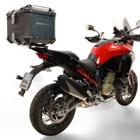 Top case maletas GPR TECH compatível com Ducati Multistrada V4 - V4S 2025/2026 Top Case Alpi-Tech em alumínio, cor preta com placa específica incluída Capacidade Litros 35