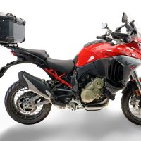 Top case maletas GPR TECH compatível com Ducati Multistrada V4 - V4S 2025/2026 Top Case Alpi-Tech em alumínio, cor preta com placa específica incluída Capacidade Litros 45