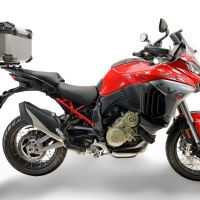  Harley Davidson Pan America 1250 2020/2024 Top Case Alpi-Tech em titânio, cor natural com placa específica incluída Capacidade Litros 55