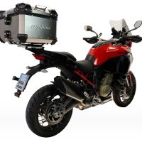  Harley Davidson Pan America 1250 2020/2024 Top Case Alpi-Tech em titânio, cor natural com placa específica incluída Capacidade Litros 55