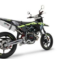 GPR escape compatível com  Fantic Motor XEF 125 2025-2026, Albus Ceramic, Escape homologado, legal para mercados NÃO europeus, incluindo tubo de ligação e db killer removível 