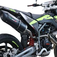 GPR escape compatível com  Fantic Motor XMF 125 2025-2026, Furore Evo4 Nero, Escape legal, homologado, silenciador com catalisador, db killer removível e tubo de ligação específico 