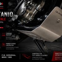 GPR TECH compatível com F.B. Mondial Smx 125 Enduro 2018/2020 e4 Supermoto 2018/2020 e4 Placa antiderrapante de titânio 