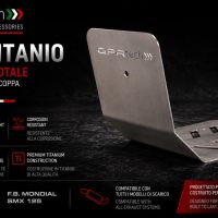 GPR TECH compatível com F.B. Mondial Smx 125 Enduro 2021/2023 e5 Supermoto 2021/2023 e5 Placa antiderrapante de titânio 