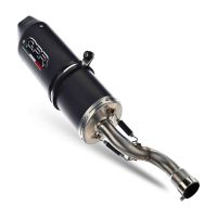 Escape compatível com Royal Enfield Scram 411 2022-2024, Furore Nero, Sistema homologado, catalisador original será eliminado Silencioso com tubo de ligação 