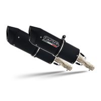 GPR escape compatível com Aprilia Rsv 1000 R Factory 2004-2005, Furore Nero, Par de silenciosos de escape homologadas, com db killer removível e tubos de ligação específicos 