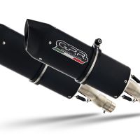 Escape compatível com Aprilia Pegaso 3 650 -Pegaso i.e. 1997-2000, Furore Nero, Par de silenciosos de escape homologadas, com db killer removível e tubos de ligação específicos 