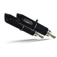 GPR escape compatível com Honda Crf 250 R 2006-2009, Furore Nero, Par de silenciosos de escape homologadas, com db killer removível e tubos de ligação específicos 