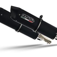 Escape compatível com Aprilia Etv Caponord 1000 Rally 2001-2007, Furore Nero, Par de silenciosos de escape homologadas, com db killer removível e tubos de ligação específicos 