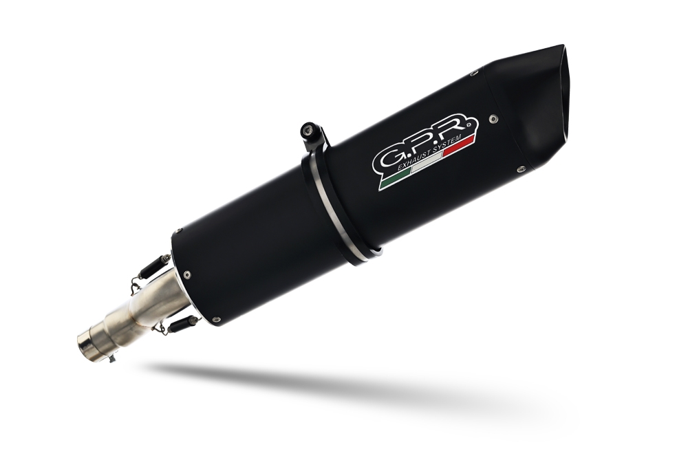 Escape compatível com Aprilia Mana 850 Gt 2007-2016, Furore Nero, Escape homologado semi-completo com db killer removível 