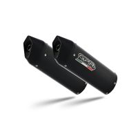 GPR escape compatível com Suzuki Sv 1000 - S 2003-2008, Furore Nero, Par de silenciadores aprovados, montados com flanges específicos, entregues com db killers removíveis 