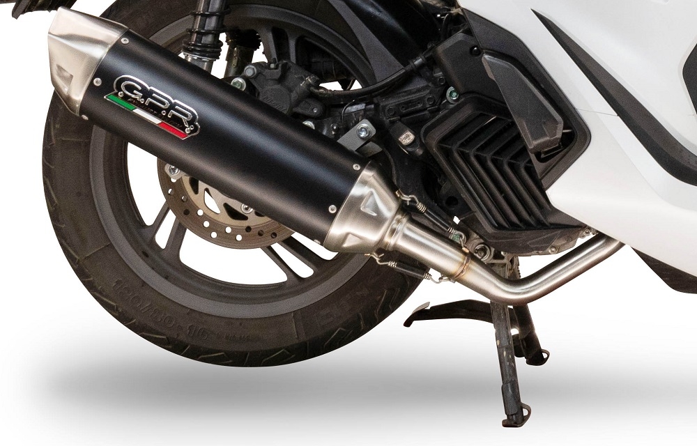 Escape compatível com Zontes D 350 2023-2025, Furore-X Scooter, Sistema de escapamento de corrida incluindo tubo de ligação específico com dbkiller 