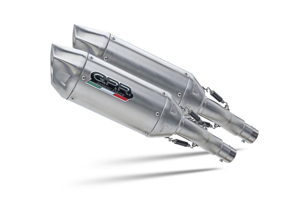 GPR escape compatível com  Ducati Multistrada 620 2005-2007, Furore-X Inox, Par de silenciosos de escape homologadas, com db killer removível e tubos de ligação específicos 