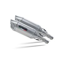 GPR escape compatível com Ducati Multistrada 620 2005-2007, Furore-X Inox, Par de silenciosos de escape homologadas, com db killer removível e tubos de ligação específicos 
