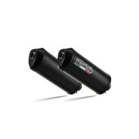 GPR escape compatível com Yamaha Bt Bulldog 1100 2002-2007, Ghisa , Par de silenciosos de escape homologadas, com db killer removível e tubos de ligação específicos 