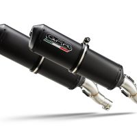 Escape compatível com Yamaha Bt Bulldog 1100 2002-2007, Ghisa , Par de silenciosos de escape homologadas, com db killer removível e tubos de ligação específicos 