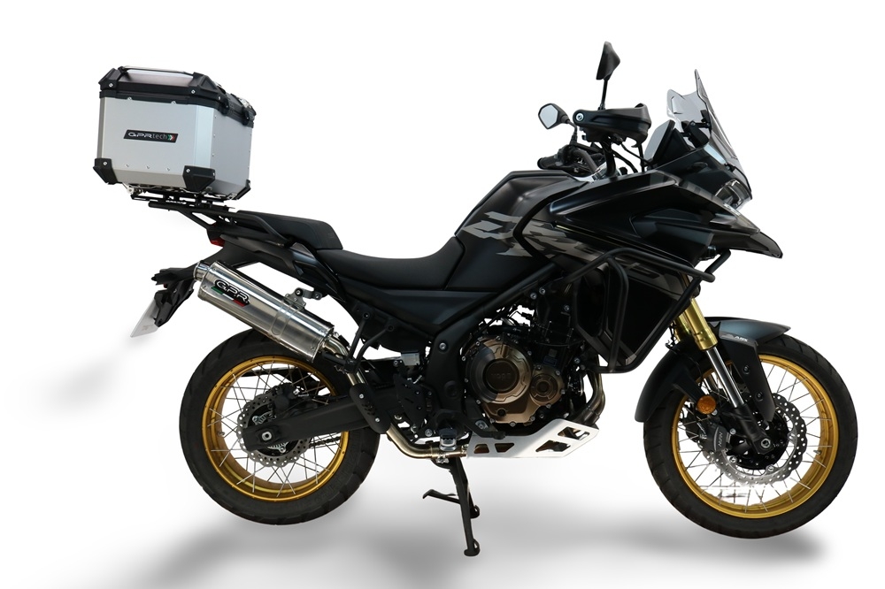 Top case maletas GPR TECH compatível com Voge 625DSX 2024/2026 e5 Top Case Alpi-Tech em alumínio, cor prata com placa específica incluída Capacidade Litros 35