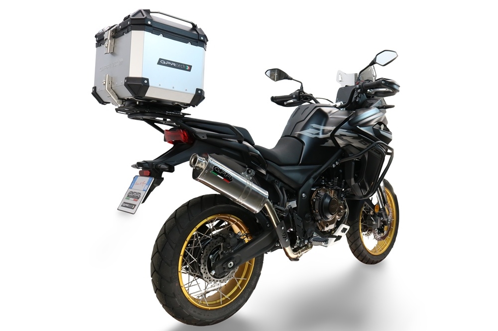 Top case maletas GPR TECH compatível com Voge 625DSX 2024/2026 e5 Top Case Alpi-Tech em alumínio, cor prata com placa específica incluída Capacidade Litros 35