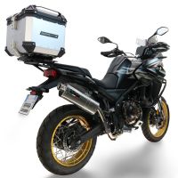 Top case maletas GPR TECH compatível com Voge 625DSX 2024/2026 e5 Top Case Alpi-Tech em alumínio, cor prata com placa específica incluída Capacidade Litros 35