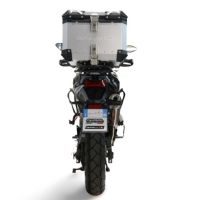 Top case maletas GPR TECH compatível com Voge 625DSX 2024/2026 e5 Top Case Alpi-Tech em alumínio, cor prata com placa específica incluída Capacidade Litros 35